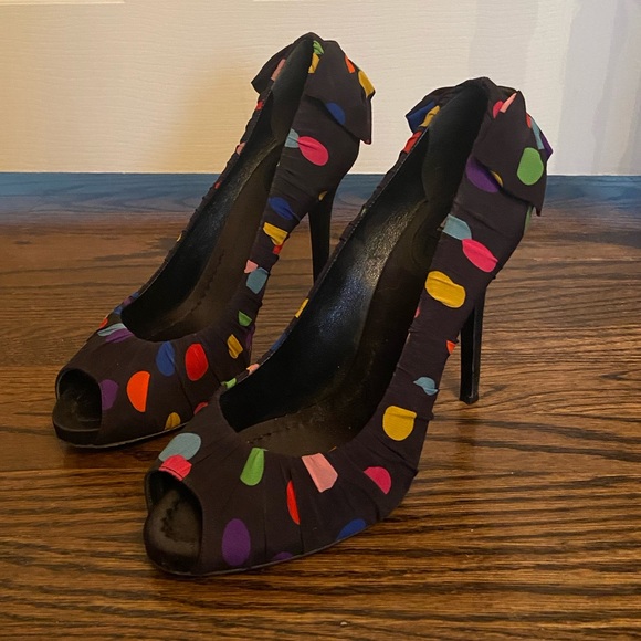 D&G  Dolce and Gabbana vero cuoio peep-toe heels. Size 40. - Picture 1 of 6